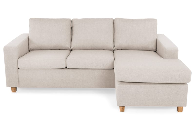 Crazy 3-sits Vändbar L-formad Divansoffa i Tyg - Beige - Products - Möbler - Soffa - Divansoffa & schäslongsoffa - 3 sits soffa med divan