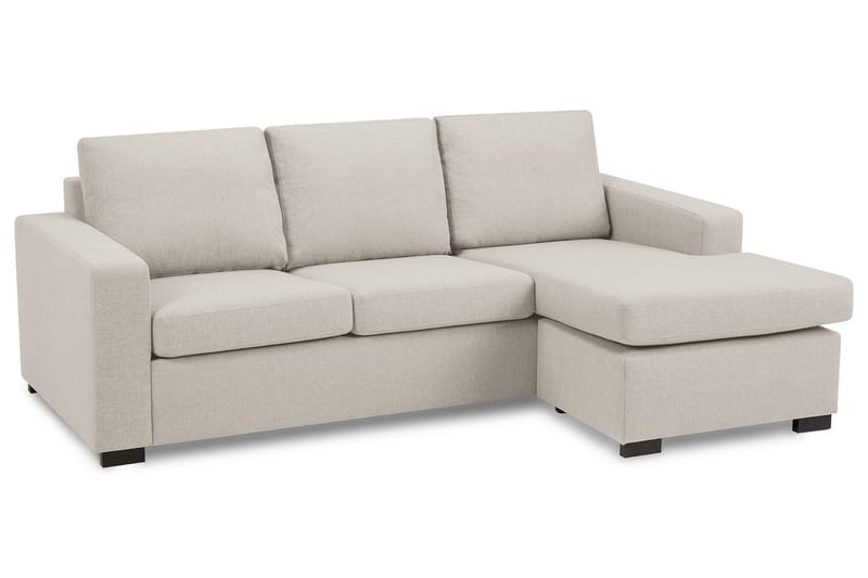 Crazy 3-sits Vändbar L-formad Divansoffa i Tyg - Beige - Products - Möbler - Soffa - Divansoffa & schäslongsoffa - 3 sits soffa med divan