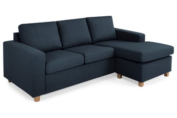 Crazy 3-sits Vändbar L-formad Divansoffa i Tyg - Blå - Products - Möbler - Soffa - Divansoffa & schäslongsoffa - 3 sits soffa med divan