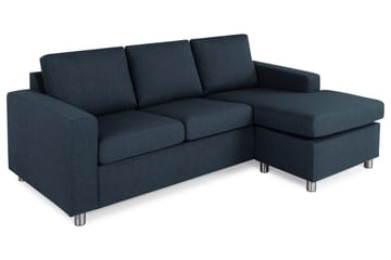 Crazy 3-sits Vändbar L-formad Divansoffa i Tyg - Blå - Products - Möbler - Soffa - Divansoffa & schäslongsoffa - 3 sits soffa med divan