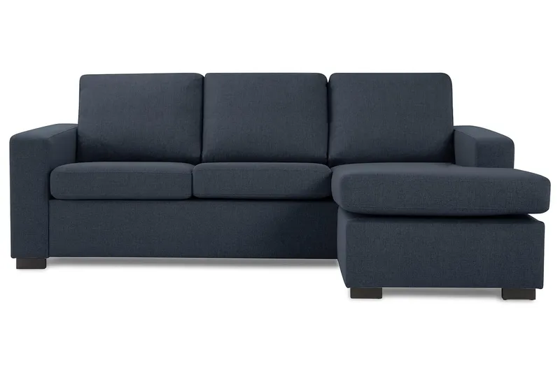 Crazy 3-sits Vändbar L-formad Divansoffa i Tyg - Blå - Products - Möbler - Soffa - Divansoffa & schäslongsoffa - 3 sits soffa med divan