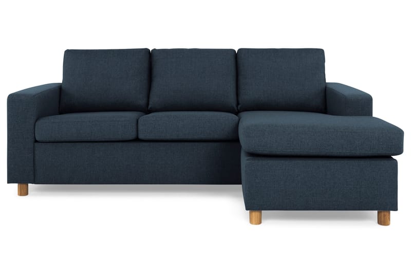 Crazy 3-sits Vändbar L-formad Divansoffa i Tyg - Blå - Products - Möbler - Soffa - Divansoffa & schäslongsoffa - 3 sits soffa med divan
