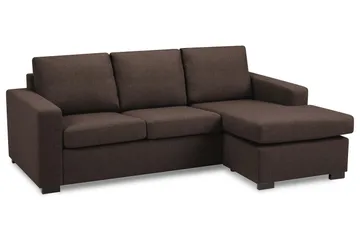 Crazy 3-sits Vändbar L-formad Divansoffa i Tyg - Brun - Products - Möbler - Soffa - Divansoffa & schäslongsoffa - 3 sits soffa med divan