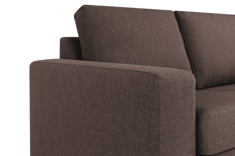 Crazy 3-sits Vändbar L-formad Divansoffa i Tyg - Brun - Products - Möbler - Soffa - Divansoffa & schäslongsoffa - 3 sits soffa med divan