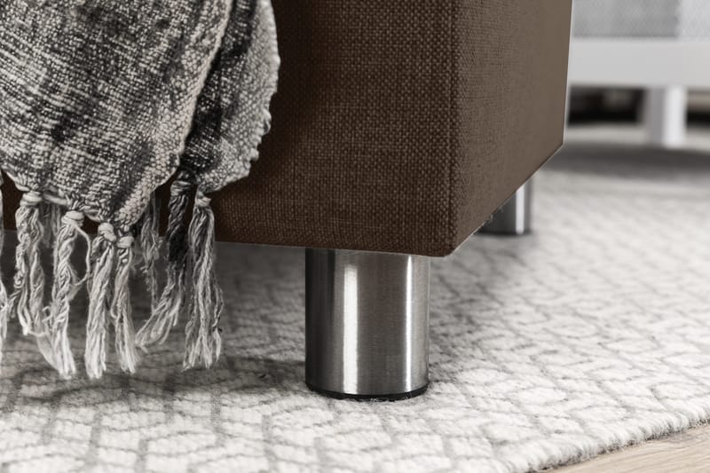 Crazy 3-sits Vändbar L-formad Divansoffa i Tyg - Brun - Products - Möbler - Soffa - Divansoffa & schäslongsoffa - 3 sits soffa med divan