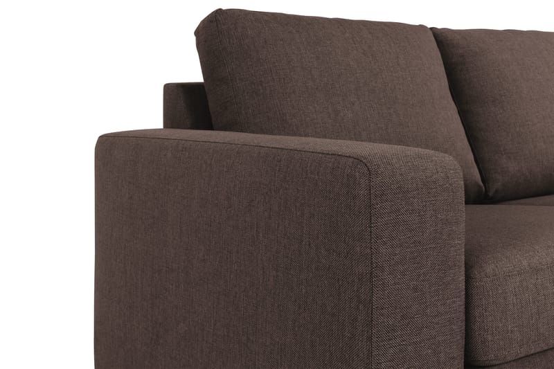 Crazy 3-sits Vändbar L-formad Divansoffa i Tyg - Brun - Products - Möbler - Soffa - Divansoffa & schäslongsoffa - 3 sits soffa med divan