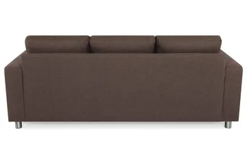 Crazy 3-sits Vändbar L-formad Divansoffa i Tyg - Brun - Products - Möbler - Soffa - Divansoffa & schäslongsoffa - 3 sits soffa med divan