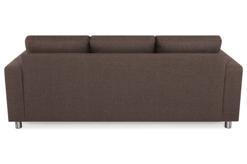 Crazy 3-sits Vändbar L-formad Divansoffa i Tyg - Brun - Products - Möbler - Soffa - Divansoffa & schäslongsoffa - 3 sits soffa med divan