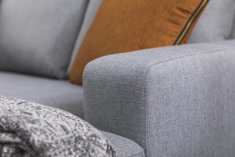 Crazy 3-sits Vändbar L-formad Divansoffa i Tyg - Grå - Products - Möbler - Soffa - Divansoffa & schäslongsoffa - 3 sits soffa med divan