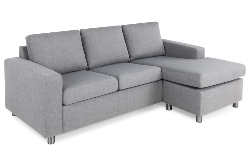 Crazy 3-sits Vändbar L-formad Divansoffa i Tyg - Grå - Products - Möbler - Soffa - Divansoffa & schäslongsoffa - 3 sits soffa med divan