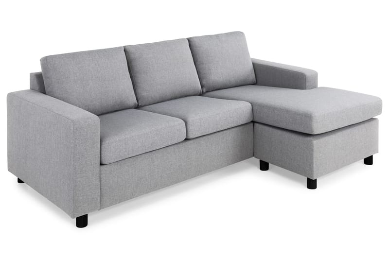 Crazy 3-sits Vändbar L-formad Divansoffa i Tyg - Grå - Products - Möbler - Soffa - Divansoffa & schäslongsoffa - 3 sits soffa med divan