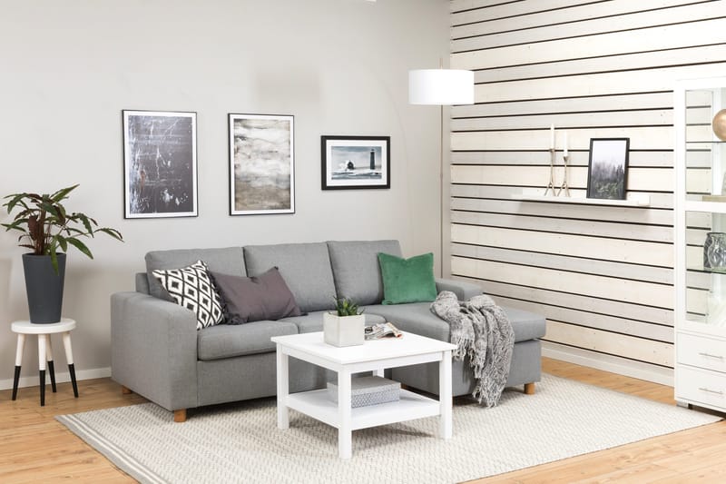 Crazy 3-sits Vändbar L-formad Divansoffa i Tyg - Grå - Products - Möbler - Soffa - Divansoffa & schäslongsoffa - 3 sits soffa med divan
