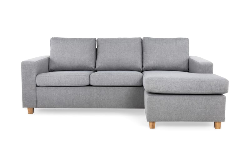Crazy 3-sits Vändbar L-formad Divansoffa i Tyg - Grå - Products - Möbler - Soffa - Divansoffa & schäslongsoffa - 3 sits soffa med divan