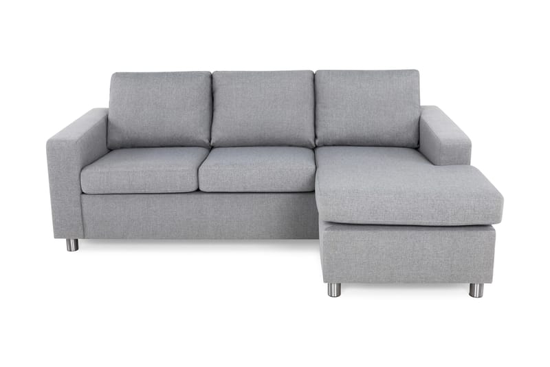 Crazy 3-sits Vändbar L-formad Divansoffa i Tyg - Grå - Products - Möbler - Soffa - Divansoffa & schäslongsoffa - 3 sits soffa med divan