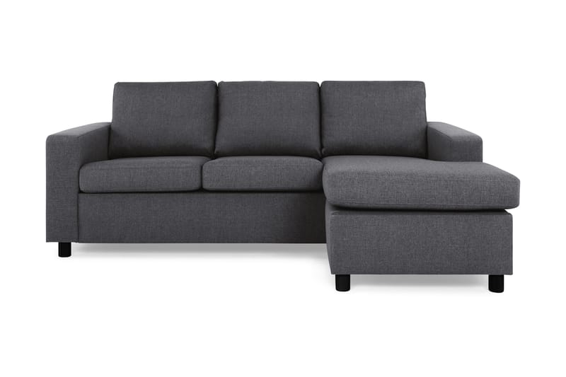 Crazy 3-sits Vändbar L-formad Divansoffa i Tyg - Mörkgrå - Products - Möbler - Soffa - Divansoffa & schäslongsoffa - 3 sits soffa med divan