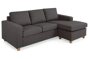 Crazy 3-sits Vändbar L-formad Divansoffa i Tyg - Mörkgrå - Products - Möbler - Soffa - Divansoffa & schäslongsoffa - 3 sits soffa med divan