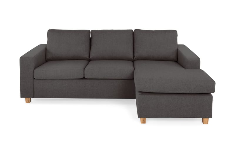 Crazy 3-sits Vändbar L-formad Divansoffa i Tyg - Mörkgrå - Products - Möbler - Soffa - Divansoffa & schäslongsoffa - 3 sits soffa med divan
