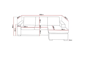 Crazy 3-sits Vändbar L-formad Divansoffa i Tyg - Mörkgrå - Products - Möbler - Soffa - Divansoffa & schäslongsoffa - 3 sits soffa med divan