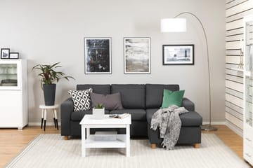 Crazy 3-sits Vändbar L-formad Divansoffa i Tyg - Mörkgrå - Products - Möbler - Soffa - Divansoffa & schäslongsoffa - 3 sits soffa med divan