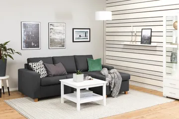Crazy 3-sits Vändbar L-formad Divansoffa i Tyg - Mörkgrå - Products - Möbler - Soffa - Divansoffa & schäslongsoffa - 3 sits soffa med divan