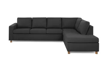 Crazy 4-sits Högervänd L-formad Schäslongsoffa i Tyg - Antracit - Products - Möbler - Soffa - Divansoffa & schäslongsoffa - 3 sits soffa med divan