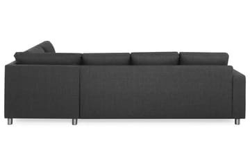 Crazy 4-sits Högervänd L-formad Schäslongsoffa i Tyg - Antracit - Products - Möbler - Soffa - Divansoffa & schäslongsoffa - 3 sits soffa med divan