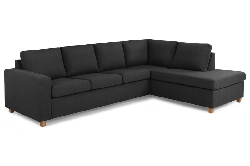 Crazy 4-sits Högervänd L-formad Schäslongsoffa i Tyg - Antracit - Products - Möbler - Soffa - Divansoffa & schäslongsoffa - 3 sits soffa med divan