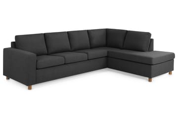 Crazy 4-sits Högervänd L-formad Schäslongsoffa i Tyg - Antracit - Products - Möbler - Soffa - Divansoffa & schäslongsoffa - 3 sits soffa med divan
