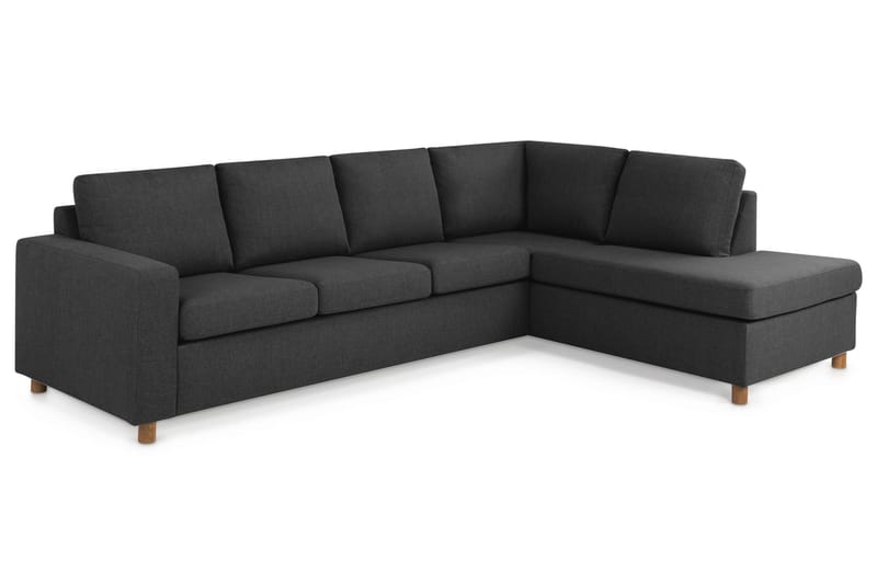 Crazy 4-sits Högervänd L-formad Schäslongsoffa i Tyg - Antracit - Products - Möbler - Soffa - Divansoffa & schäslongsoffa - 3 sits soffa med divan