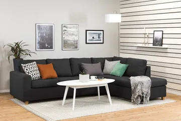 Crazy 4-sits Högervänd L-formad Schäslongsoffa i Tyg - Antracit - Products - Möbler - Soffa - Divansoffa & schäslongsoffa - 3 sits soffa med divan