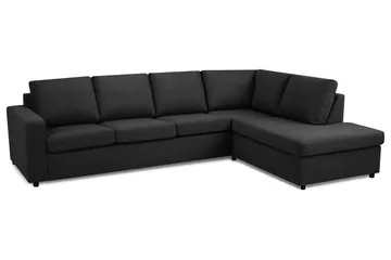 Crazy 4-sits Högervänd L-formad Schäslongsoffa i Tyg - Antracit - Products - Möbler - Soffa - Divansoffa & schäslongsoffa - 3 sits soffa med divan