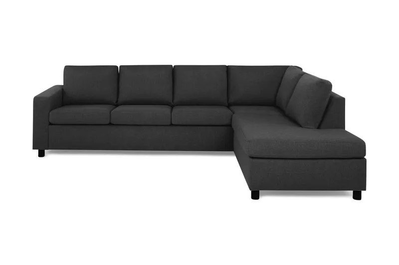 Crazy 4-sits Högervänd L-formad Schäslongsoffa i Tyg - Antracit - Products - Möbler - Soffa - Divansoffa & schäslongsoffa - 3 sits soffa med divan