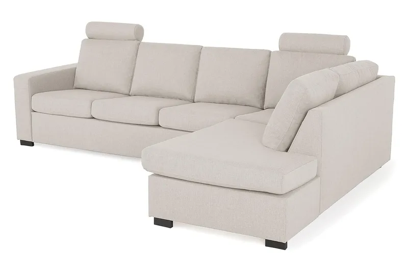 Crazy 4-sits Högervänd L-formad Schäslongsoffa i Tyg - Beige - Products - Möbler - Soffa - Divansoffa & schäslongsoffa - 3 sits soffa med divan