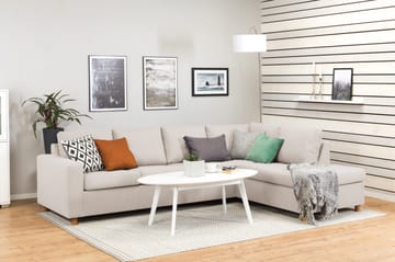 Crazy 4-sits Högervänd L-formad Schäslongsoffa i Tyg - Beige - Products - Möbler - Soffa - Divansoffa & schäslongsoffa - 3 sits soffa med divan