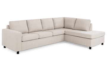 Crazy 4-sits Högervänd L-formad Schäslongsoffa i Tyg - Beige - Products - Möbler - Soffa - Divansoffa & schäslongsoffa - 3 sits soffa med divan