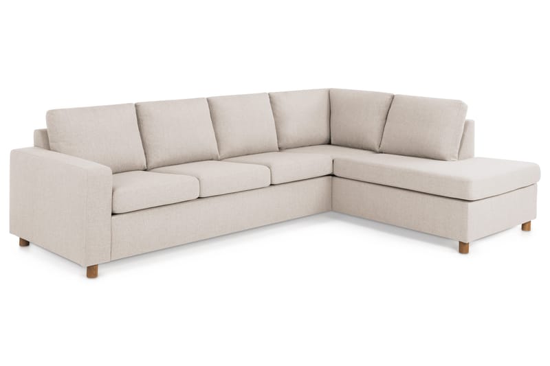 Crazy 4-sits Högervänd L-formad Schäslongsoffa i Tyg - Beige - Products - Möbler - Soffa - Divansoffa & schäslongsoffa - 3 sits soffa med divan