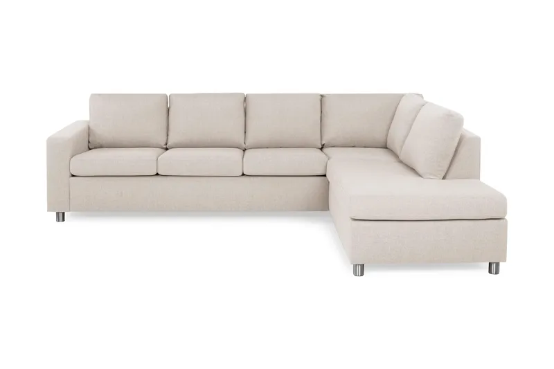 Crazy 4-sits Högervänd L-formad Schäslongsoffa i Tyg - Beige - Products - Möbler - Soffa - Divansoffa & schäslongsoffa - 3 sits soffa med divan