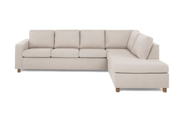 Crazy 4-sits Högervänd L-formad Schäslongsoffa i Tyg - Beige - Products - Möbler - Soffa - Divansoffa & schäslongsoffa - 3 sits soffa med divan