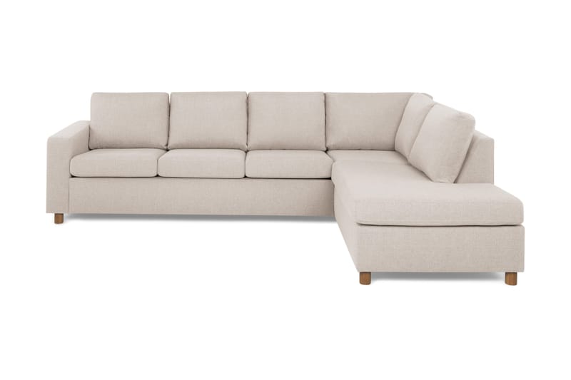 Crazy 4-sits Högervänd L-formad Schäslongsoffa i Tyg - Beige - Products - Möbler - Soffa - Divansoffa & schäslongsoffa - 3 sits soffa med divan