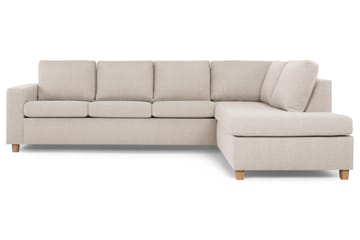 Crazy 4-sits Högervänd L-formad Schäslongsoffa i Tyg - Beige - Products - Möbler - Soffa - Divansoffa & schäslongsoffa - 3 sits soffa med divan