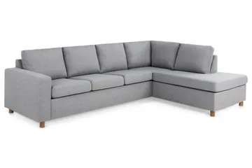 Crazy 4-sits Högervänd L-formad Schäslongsoffa i Tyg - Grå - Products - Möbler - Soffa - Divansoffa & schäslongsoffa - 3 sits soffa med divan