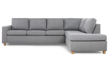 Crazy 4-sits Högervänd L-formad Schäslongsoffa i Tyg - Grå - Products - Möbler - Soffa - Divansoffa & schäslongsoffa - 3 sits soffa med divan