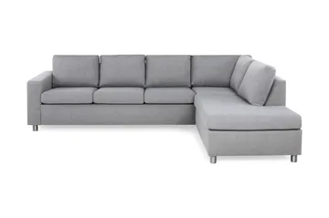 Crazy 4-sits Högervänd L-formad Schäslongsoffa i Tyg - Grå - Products - Möbler - Soffa - Divansoffa & schäslongsoffa - 3 sits soffa med divan