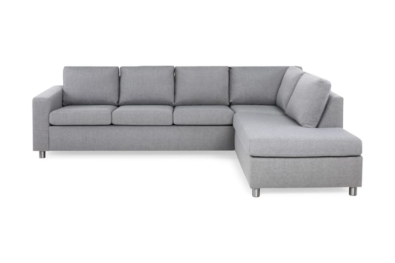 Crazy 4-sits Högervänd L-formad Schäslongsoffa i Tyg - Grå - Products - Möbler - Soffa - Divansoffa & schäslongsoffa - 3 sits soffa med divan