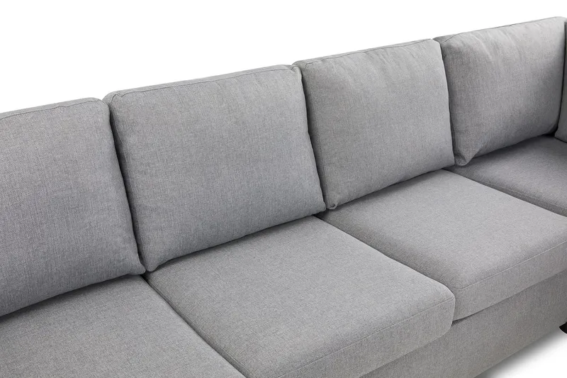 Crazy 4-sits Högervänd L-formad Schäslongsoffa i Tyg - Grå - Products - Möbler - Soffa - Divansoffa & schäslongsoffa - 3 sits soffa med divan