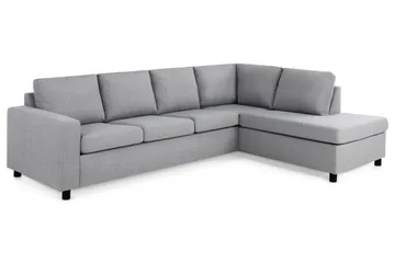 Crazy 4-sits Högervänd L-formad Schäslongsoffa i Tyg - Grå - Products - Möbler - Soffa - Divansoffa & schäslongsoffa - 3 sits soffa med divan