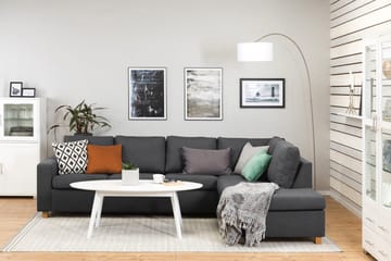 Crazy 4-sits Högervänd L-formad Schäslongsoffa i Tyg - Mörkgrå - Products - Möbler - Soffa - Divansoffa & schäslongsoffa - 3 sits soffa med divan