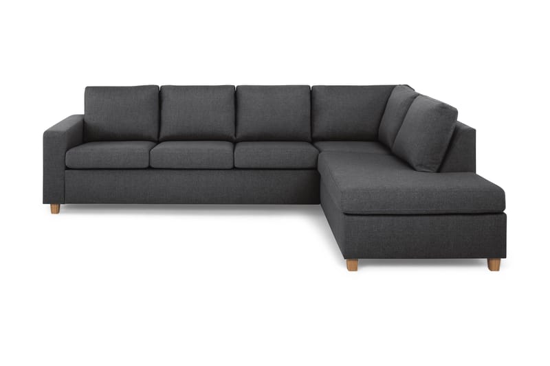 Crazy 4-sits Högervänd L-formad Schäslongsoffa i Tyg - Mörkgrå - Products - Möbler - Soffa - Divansoffa & schäslongsoffa - 3 sits soffa med divan