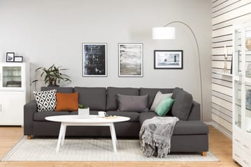 Crazy 4-sits Högervänd L-formad Schäslongsoffa i Tyg - Mörkgrå - Products - Möbler - Soffa - Divansoffa & schäslongsoffa - 3 sits soffa med divan