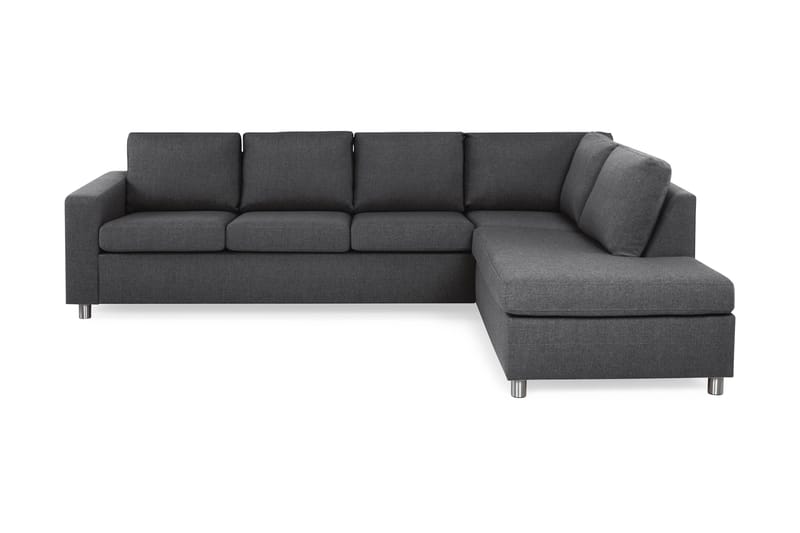 Crazy 4-sits Högervänd L-formad Schäslongsoffa i Tyg - Mörkgrå - Products - Möbler - Soffa - Divansoffa & schäslongsoffa - 3 sits soffa med divan